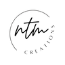 Logo for 'ntm Creations' with stylized text on a white background