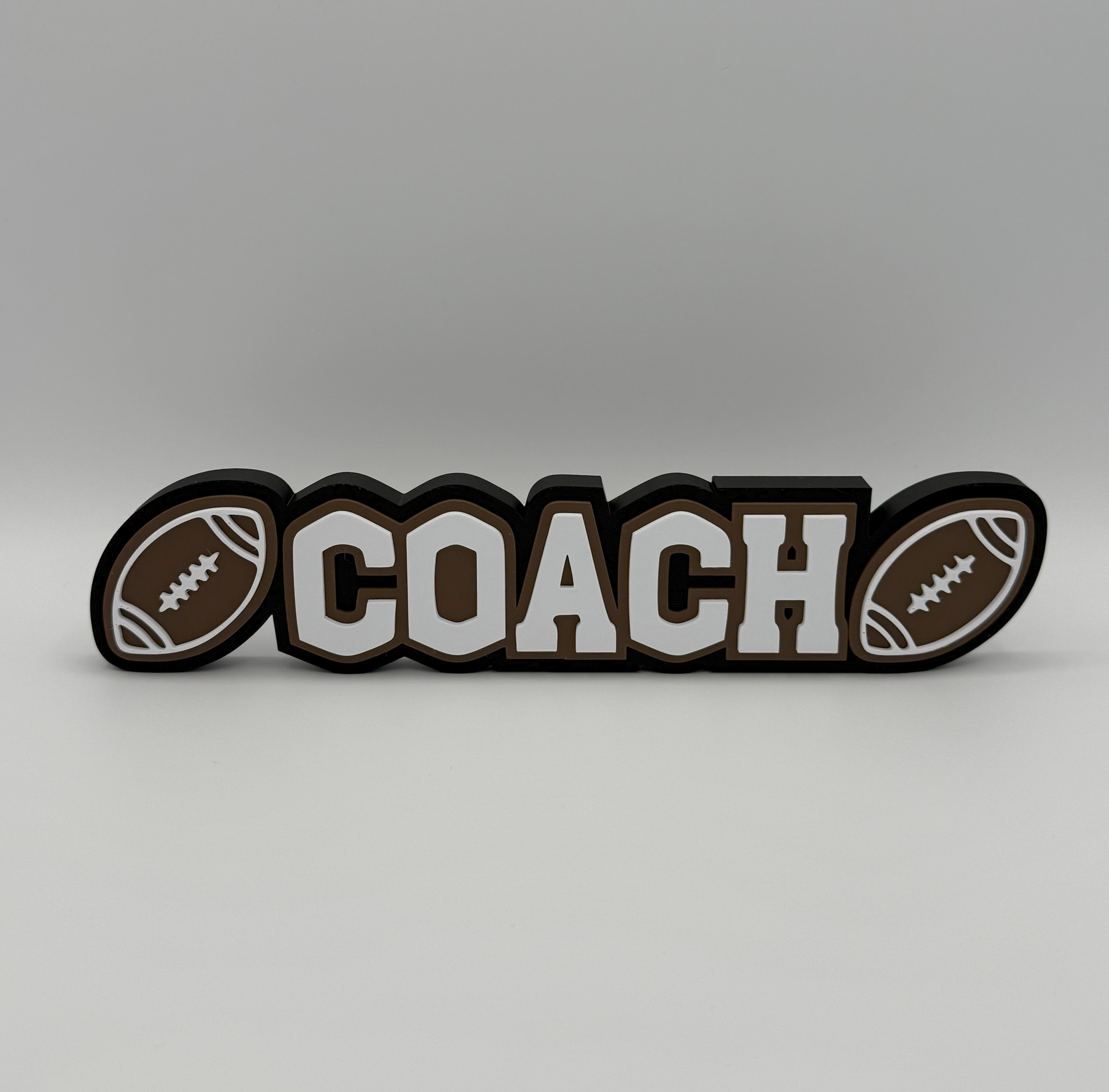 Personalized Football Name Sign with Optional Pencil Holder