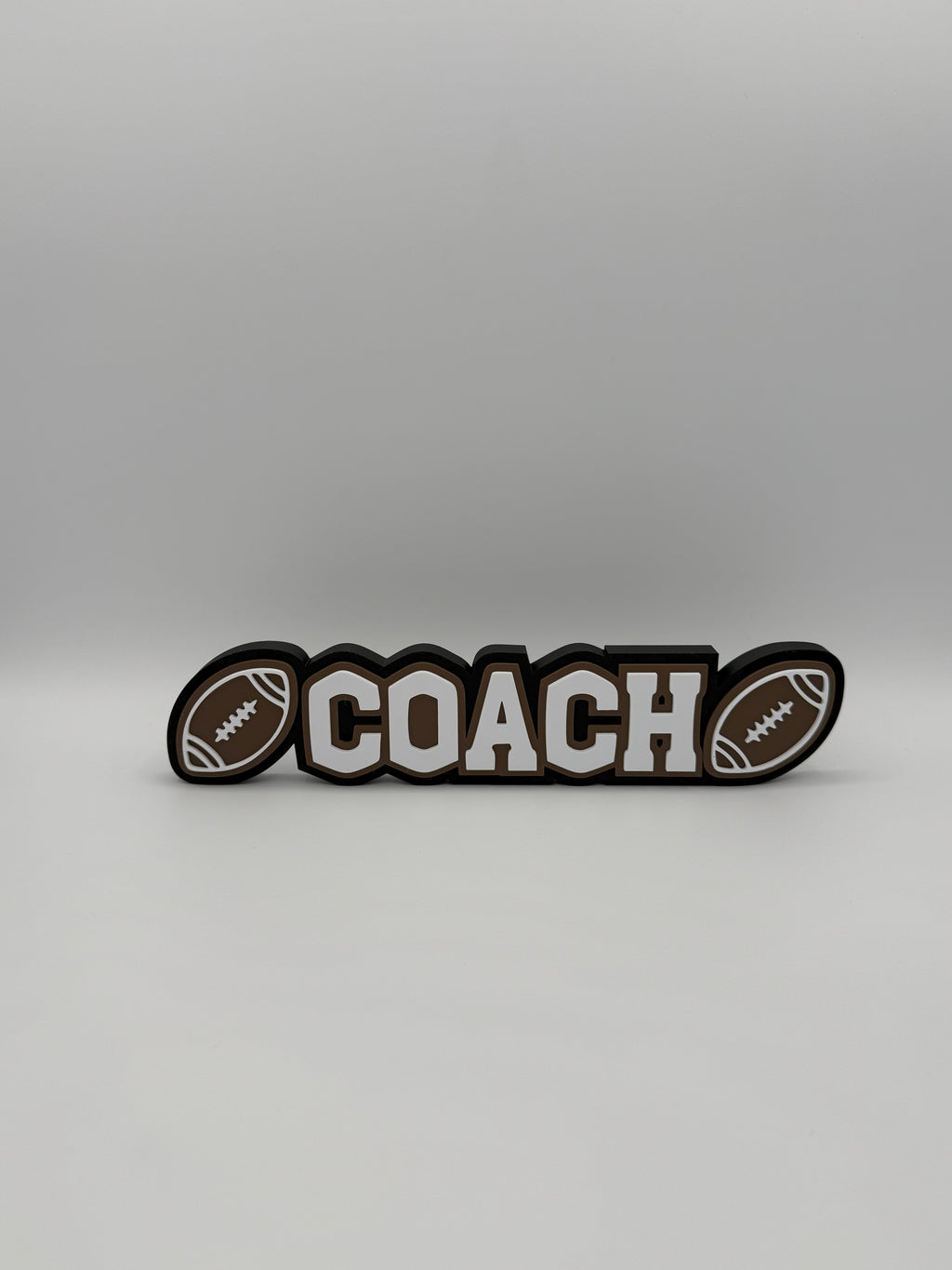 Personalized Football Name Sign with Optional Pencil Holder