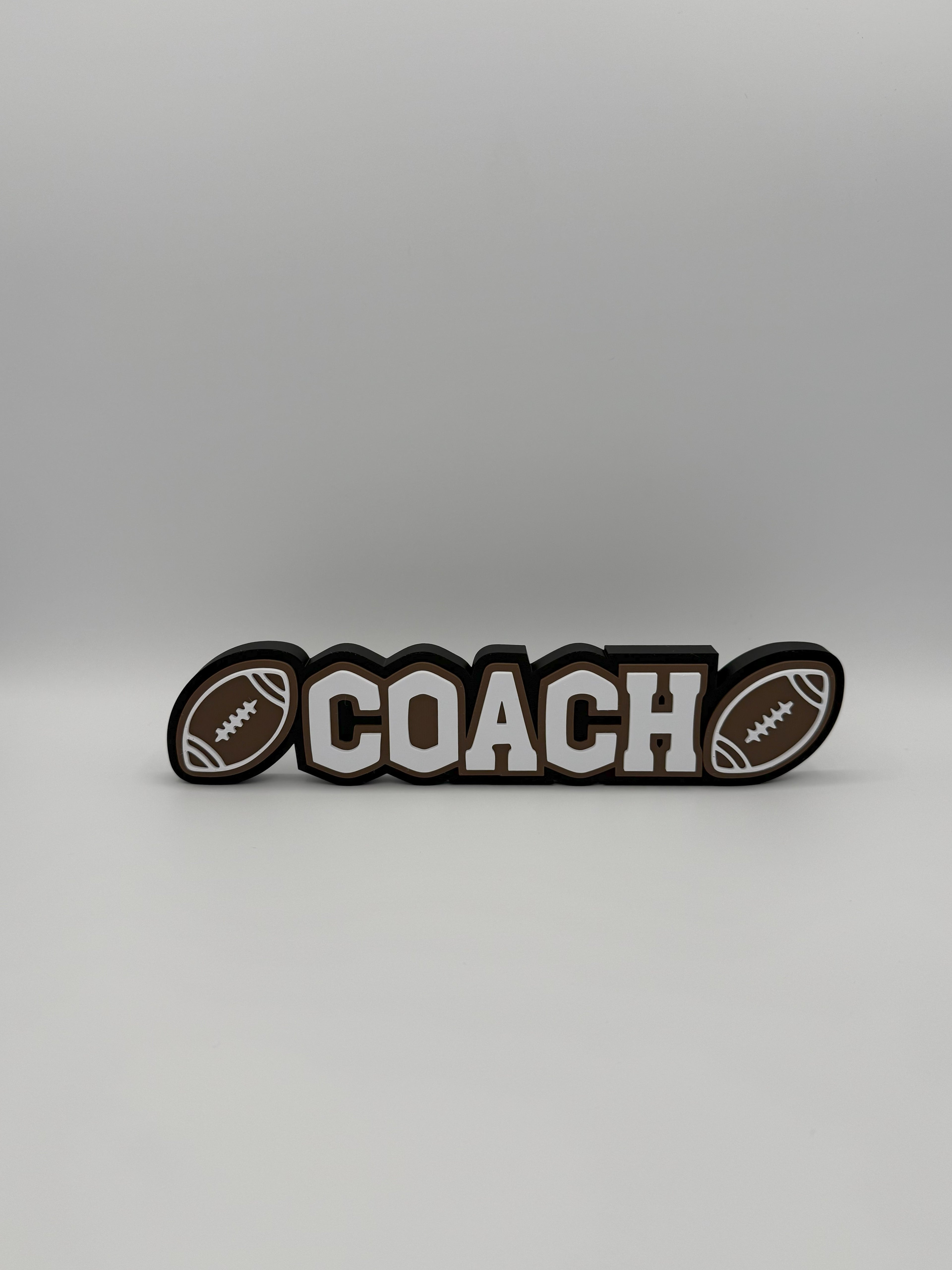 Personalized Football Name Sign with Optional Pencil Holder