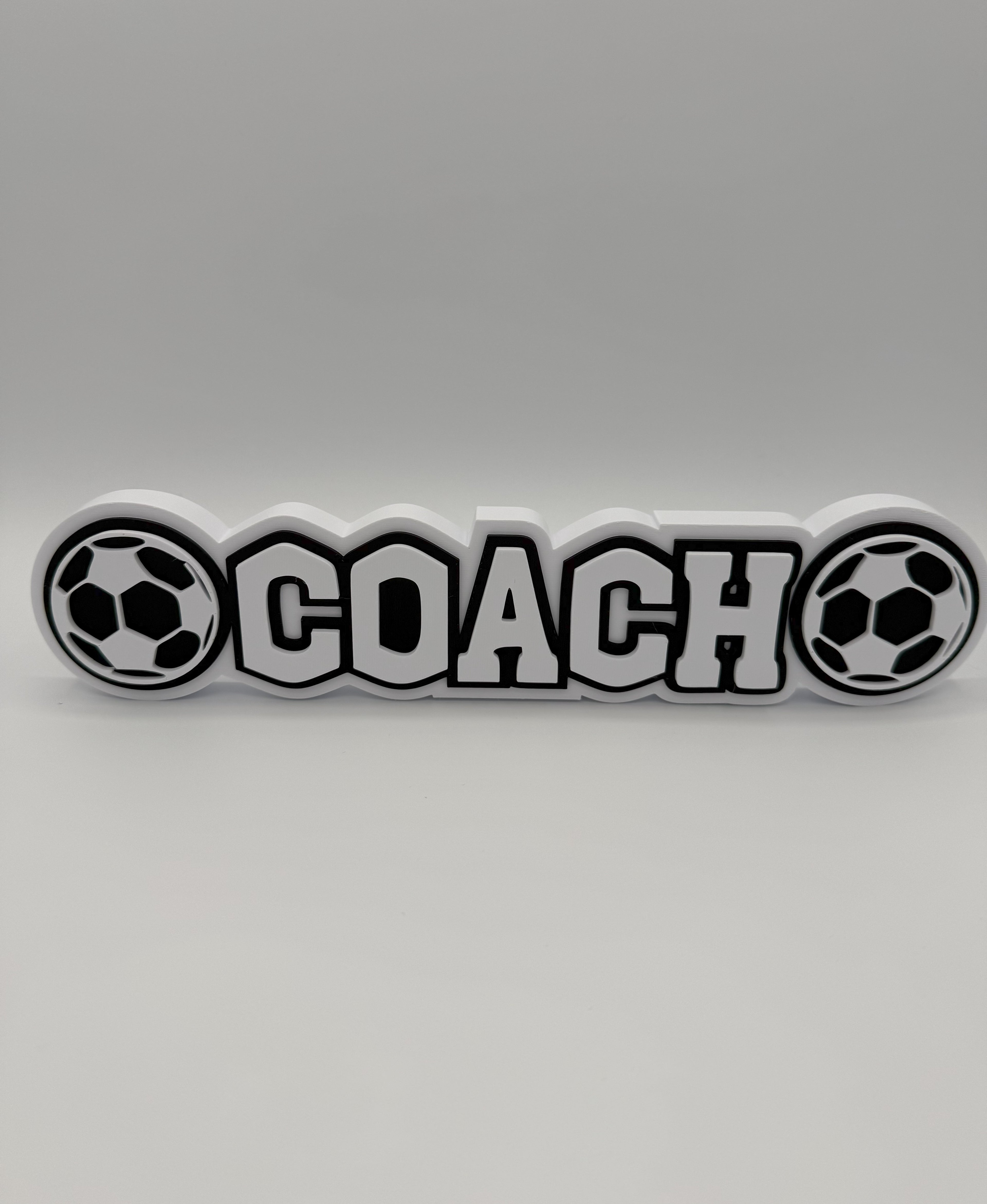 Personalized Soccer Name Sign with Optional Pencil Holder