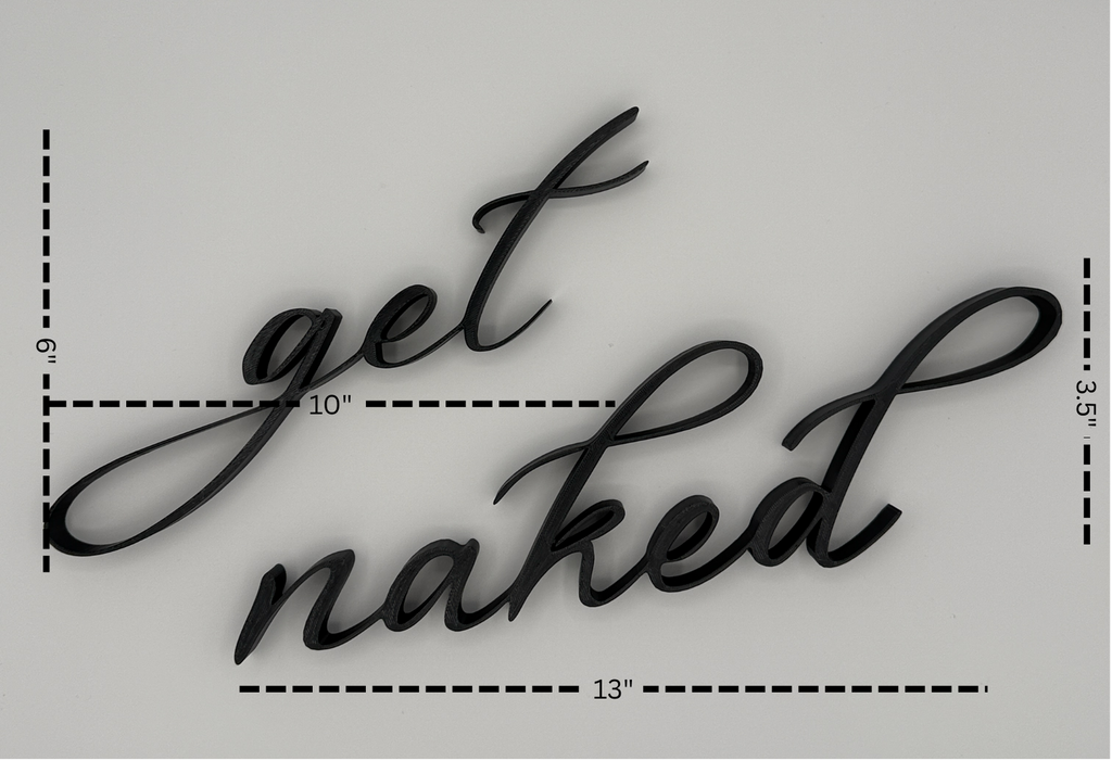 Get Naked – 3D Bathroom Wall Art