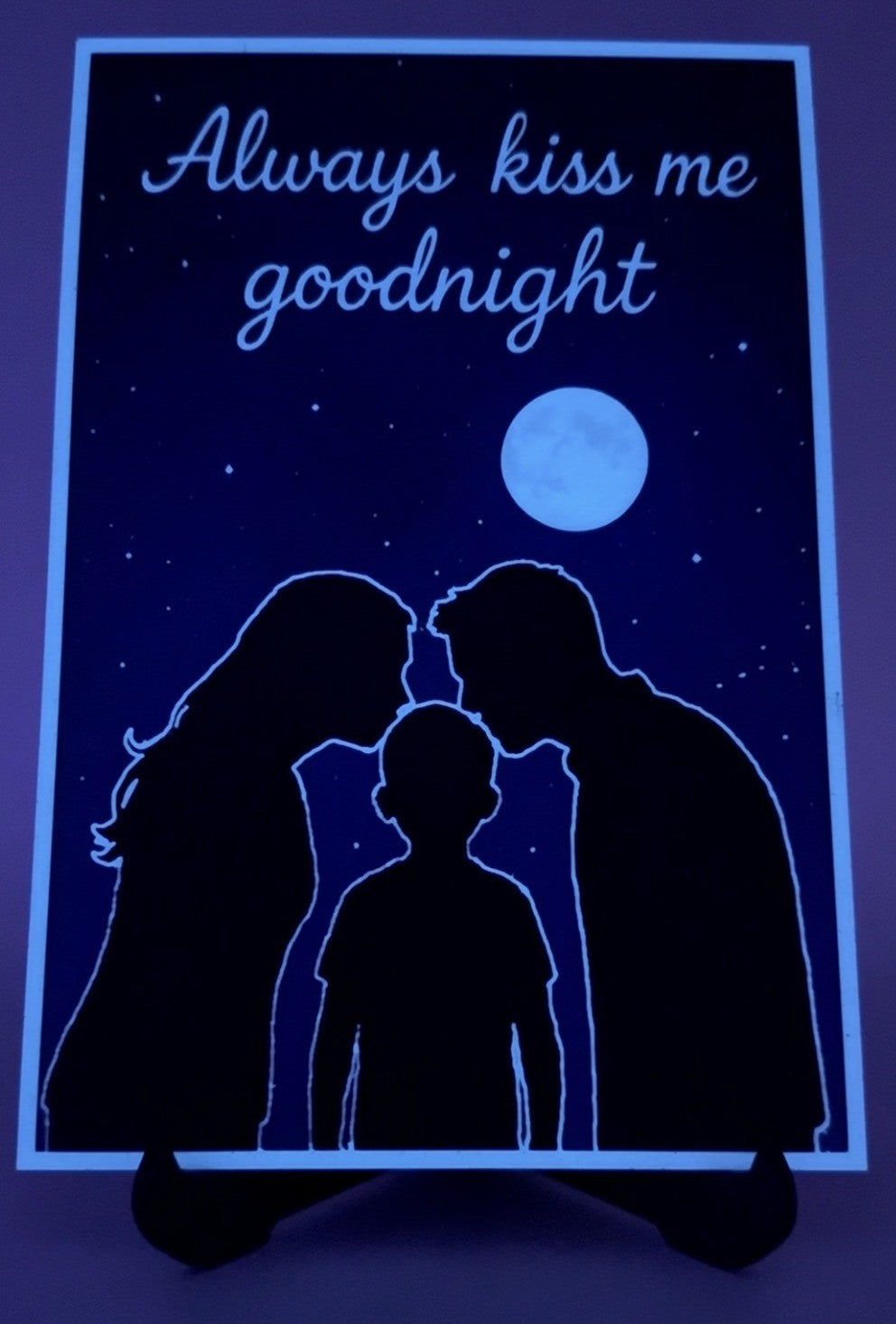 Always kiss me Good Night -  Boy - Optional Glow-in-the-Dark Effect