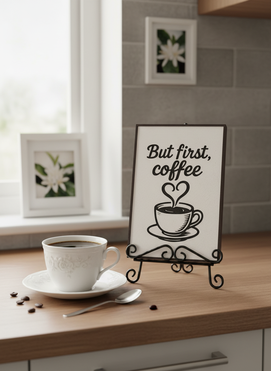 But First Coffee - Wall art